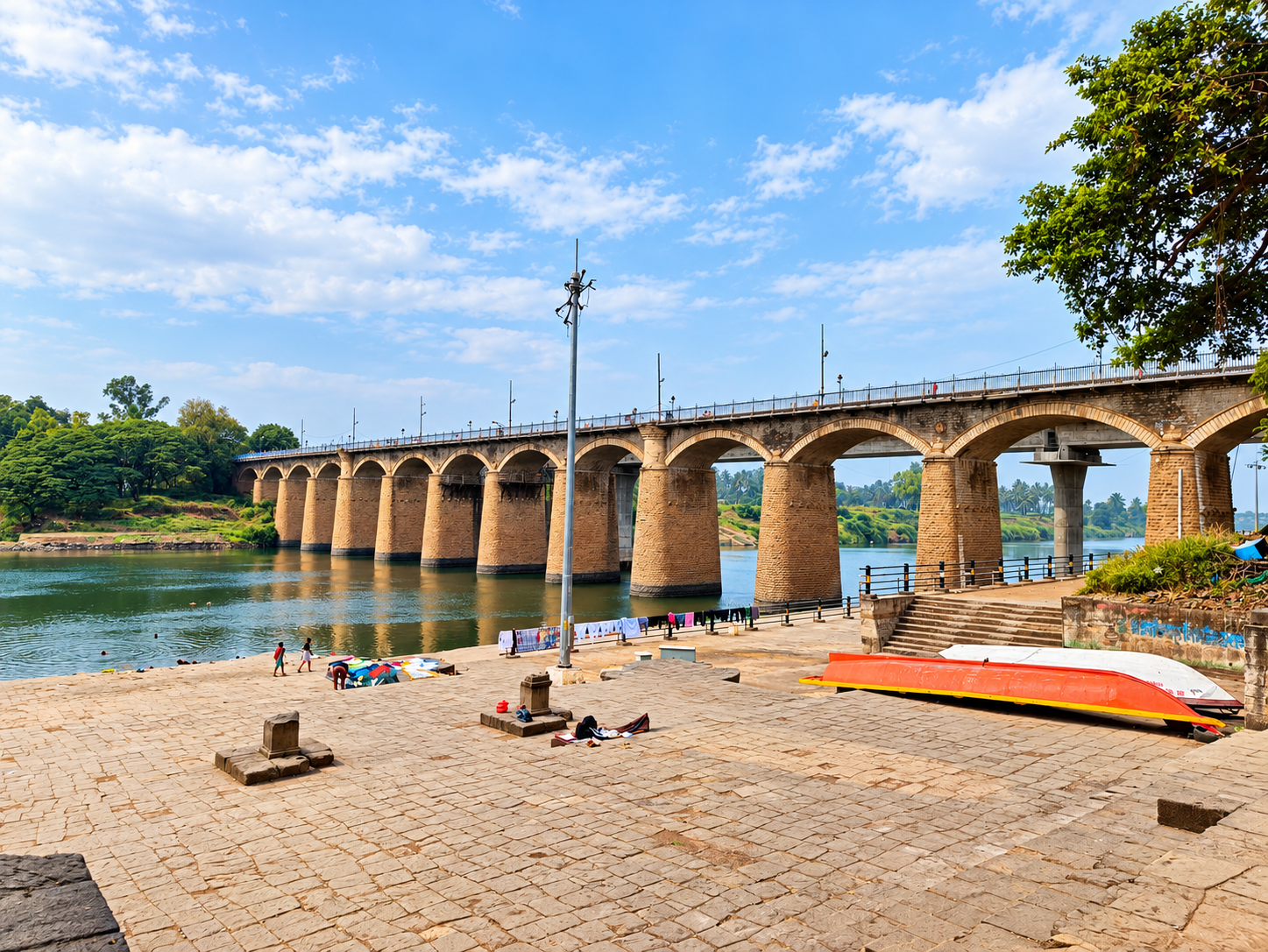 Irwin Bridge - A historic landmark in Sangli, Maharashtra, built in 1929 during the British colonial era